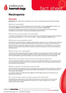 Neutropenia - Patient Fact Sheet